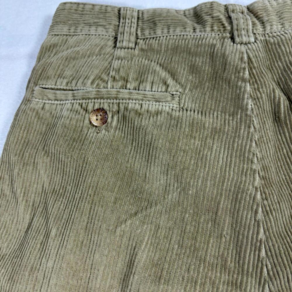 Cambridge Classics Corduroy Pants Mens 30x30 Brown Tan Pleated Straight Vintage - Picture 8 of 8
